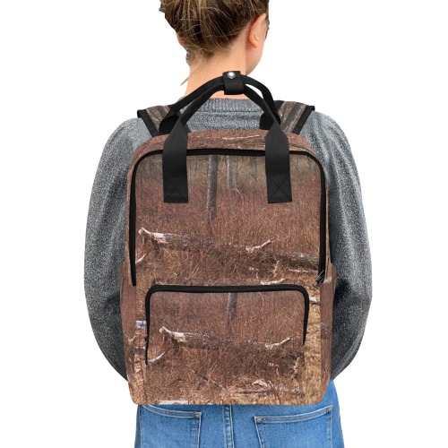 Falling tree in the woods Twin Handle Backpack (Model 1732)