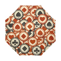 Poker Chips Anti-UV Auto-Foldable Umbrella (U09)