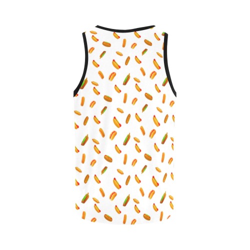 Hot Dogs on White All Over Print Tank Top for Women (Model T43)