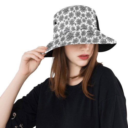 Creekside Floret - white Unisex Summer Bucket Hat