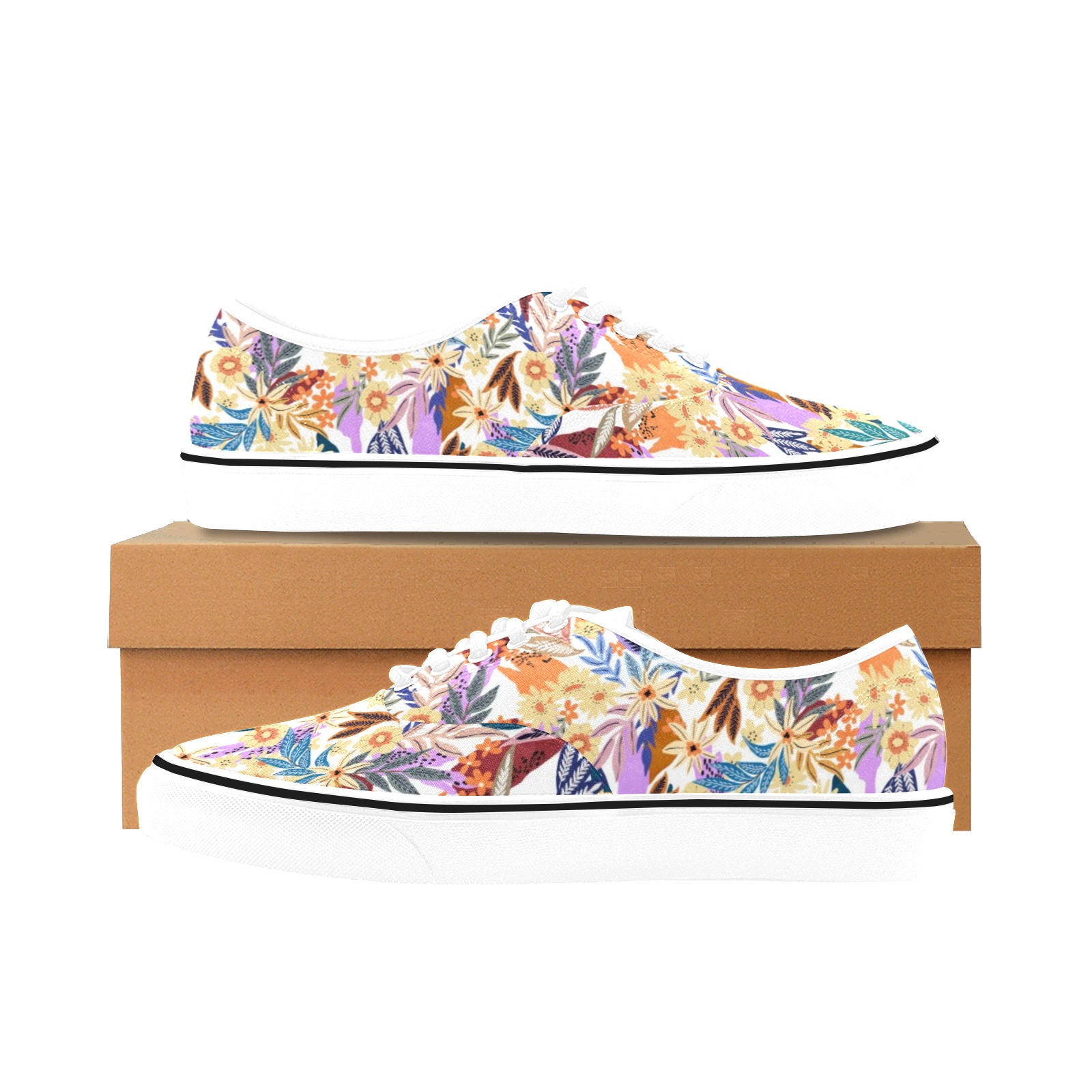 The vibrant colorful garden blooms Classic Men's Canvas Low Top Shoes (Model E001-4)