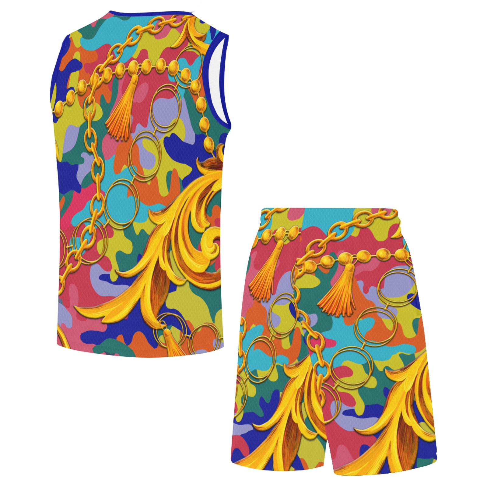 Colorful Camo, Exclusive Collectable Fly Basketball Uniform with Pocket