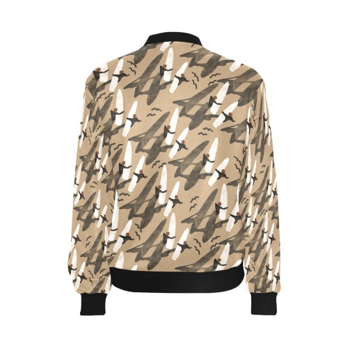 Sun_sea_and_surf All Over Print Bomber Jacket for Women (Model H36)