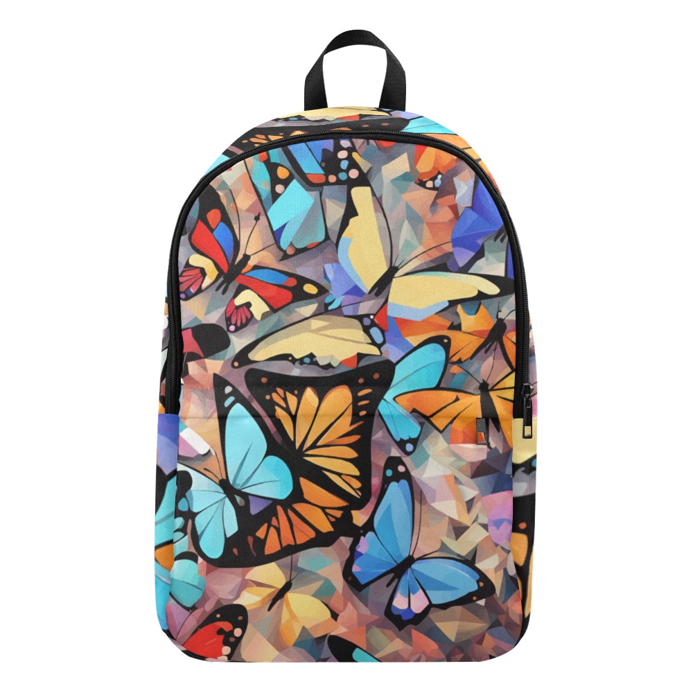 A mix of colorful butterflies. Cool positive art Fabric Backpack for Adult (Model 1659)