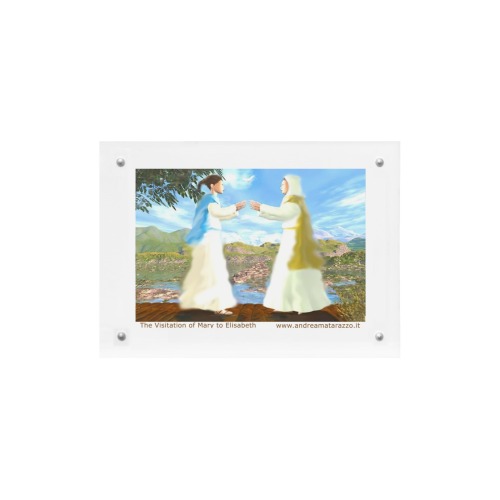 The Visitation ( Mary to Elisabeth ) Acrylic Magnetic Photo Frame 7"x5"