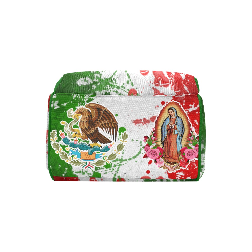 Mexican Flag and Virgin Mary Multi-Function Diaper Backpack/Diaper Bag (Model 1688)