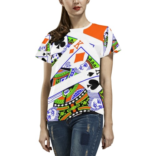FOUR KINGS (2) All Over Print T-Shirt for Women (USA Size) (Model T40)
