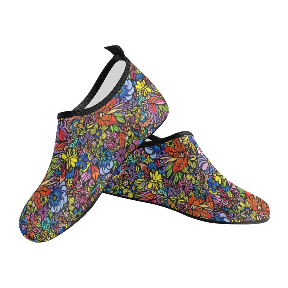 Lac La Hache Wildflowers Women's Slip-On Water Shoes (Model 056)