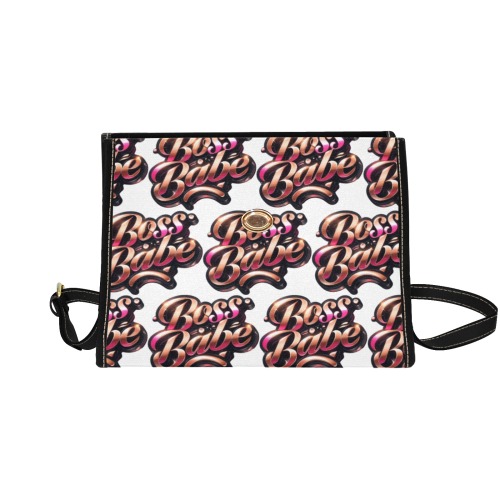 Boss Babe - Waterproof Canvas Bag-Black (All Over Print) (Model 1641)