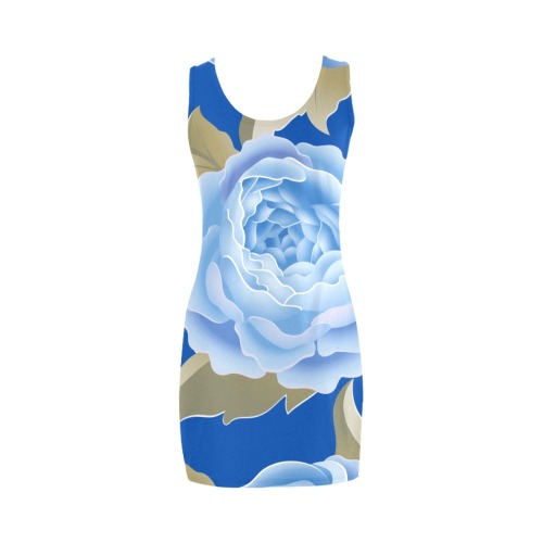 vestido rosas azules Medea Vest Dress (Model D06)