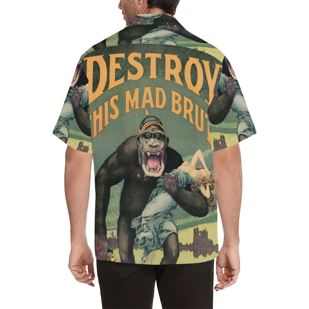 Mad Brut Poster Hawaiian Shirt with Merged Design (Model T58)