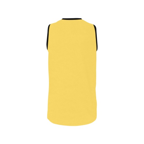 color mustard All Over Print Basketball Jersey