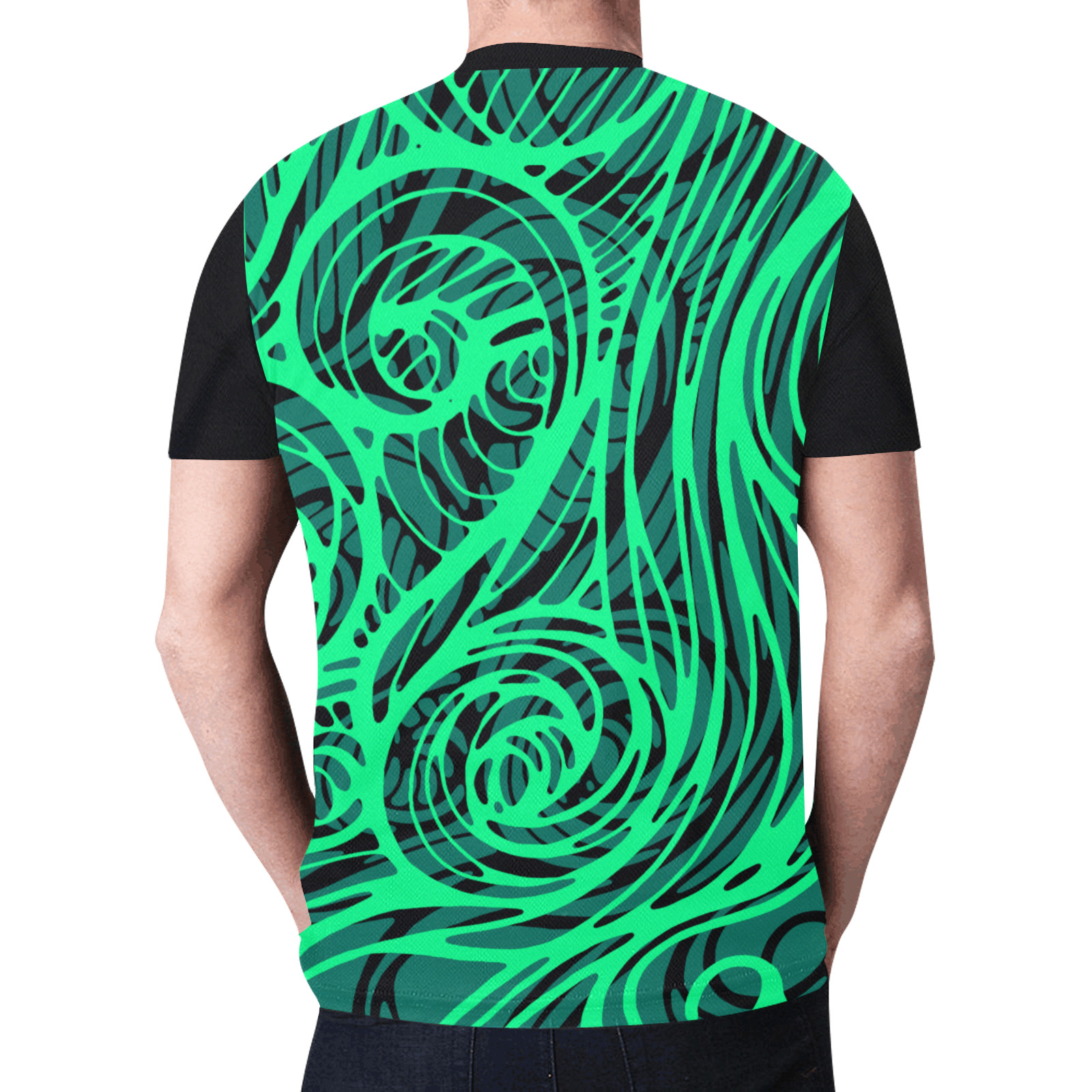 Graffiti Green New All Over Print T-shirt for Men (Model T45)