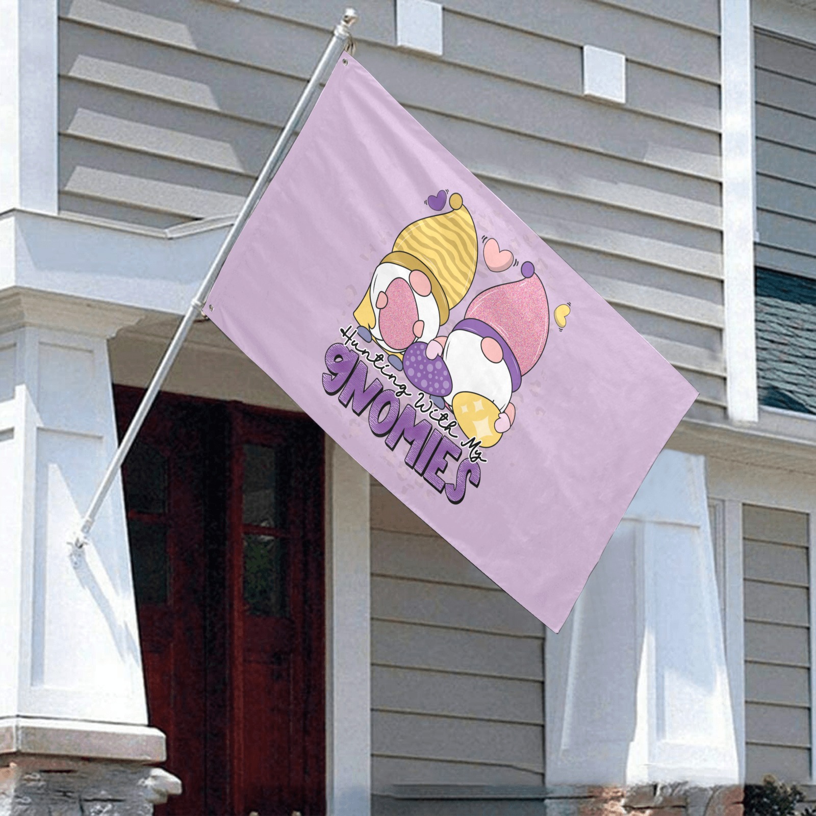 Easter Egg Hunting With My Gnomes Garden Flag 59"x35"