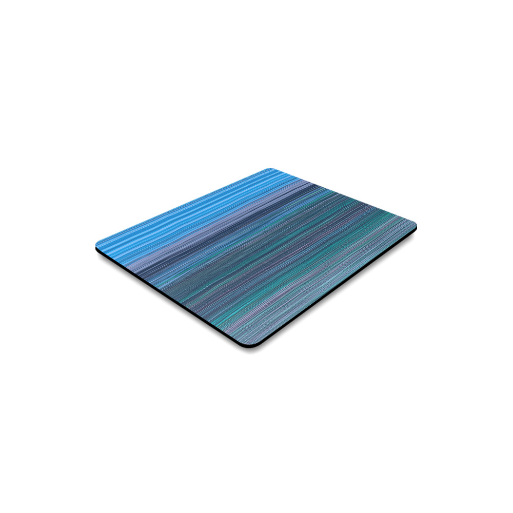 Abstract Blue Horizontal Stripes Rectangle Mousepad