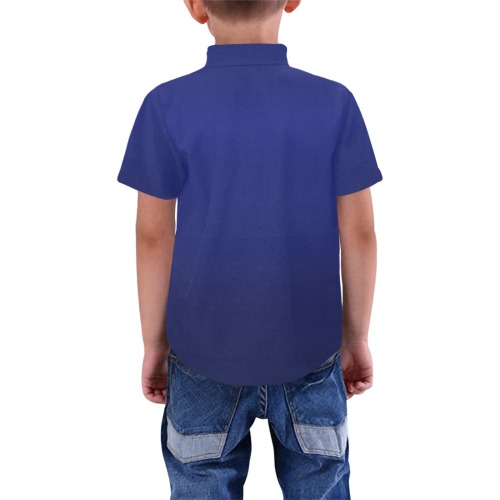 blu e Boys' All Over Print Short Sleeve Shirt (Model T59)