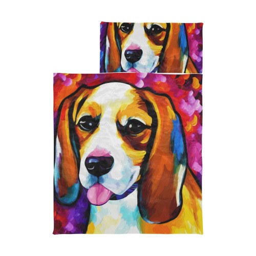 Dog Beagle Funny Colorful Animal Art Kids' Sleeping Bag