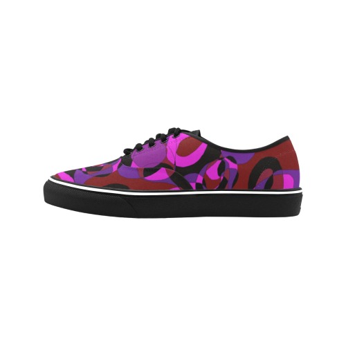 Abstract #18 Classic Women's Canvas Low Top Shoes (Model E001-4)