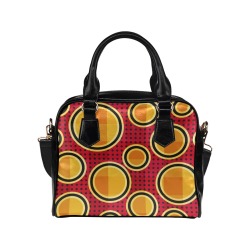 Retro Mod Abstract Circles Shoulder Handbag (Model 1634)