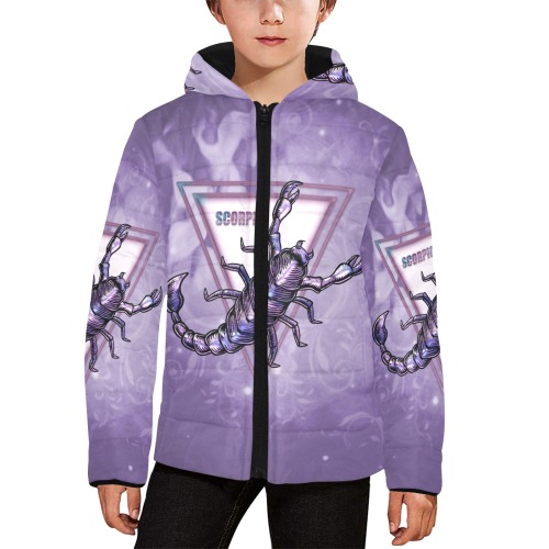 Scorpio Kids' Padded Hooded Jacket (Model H45)