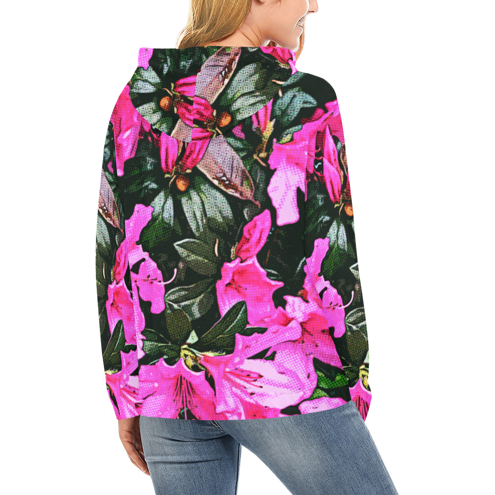 Azaleas 6082 All Over Print Hoodie for Women (USA Size) (Model H13)