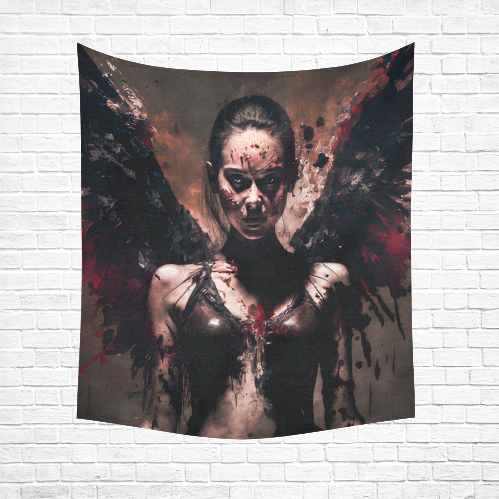 Angel of death Cotton Linen Wall Tapestry 51"x 60"