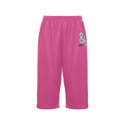 Cropped pants pink Cropped Pajama Pants (Model L66)
