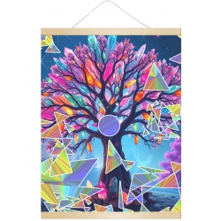 Crystal Abstract Tree Hanging Poster 18"x24"