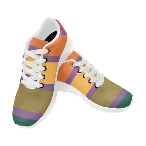 Retro Vintage Sunset Men’s Running Shoes (Model 020)