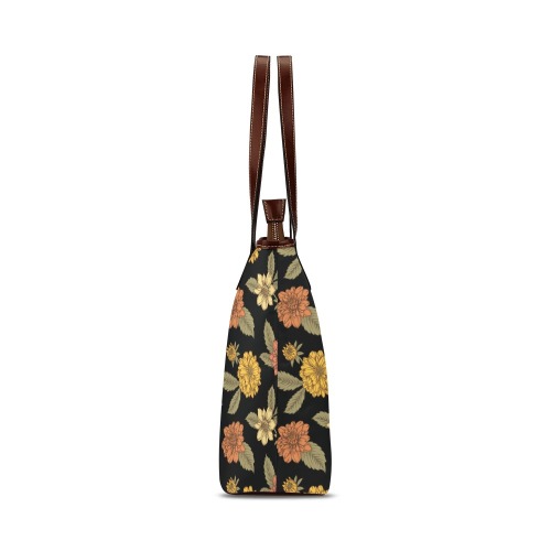 Dahlias Shoulder Tote Bag (Model 1646)