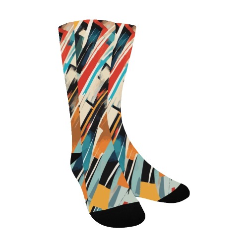 Classy abstract art of shapeless forms and colors Men's Custom Socks