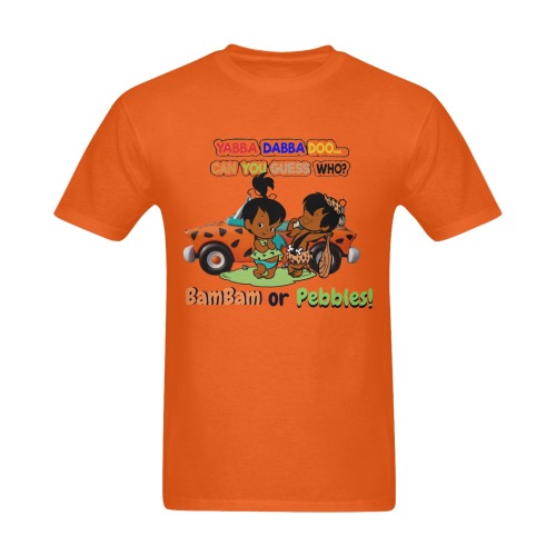 orange bambam Men's Slim Fit T-shirt (Model T13)