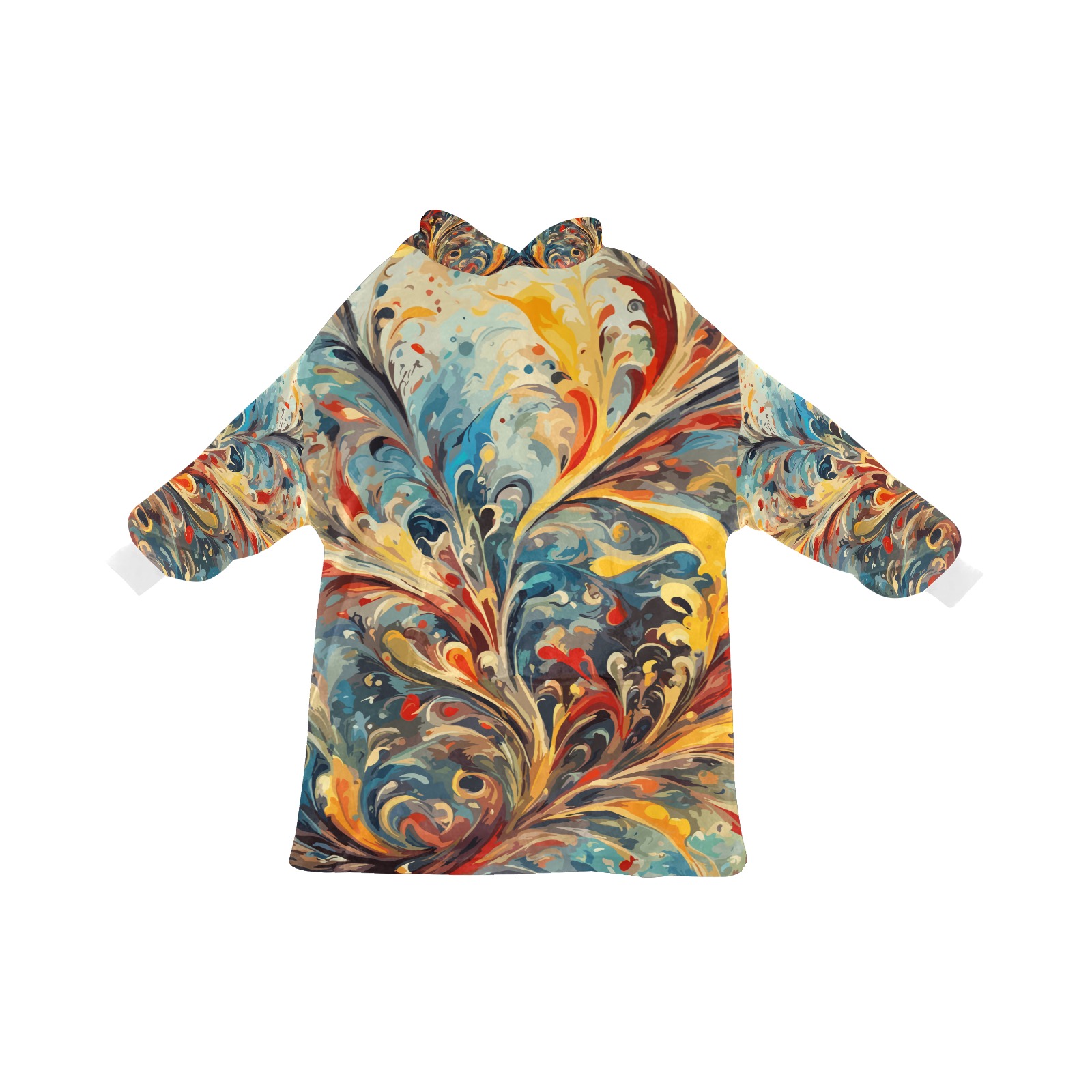 Stunning abstract floral ornament. Colorful art. Blanket Hoodie for Women