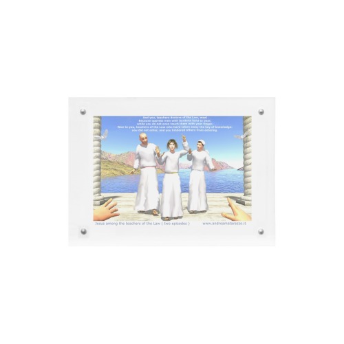 Jesus among the teachers of the Law (two episodes) Acrylic Magnetic Photo Frame 7"x5"