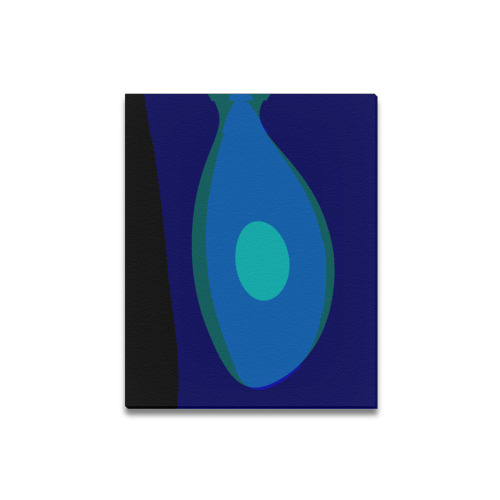 Dimensional Blue Abstract 915 Canvas Print 16"x20"