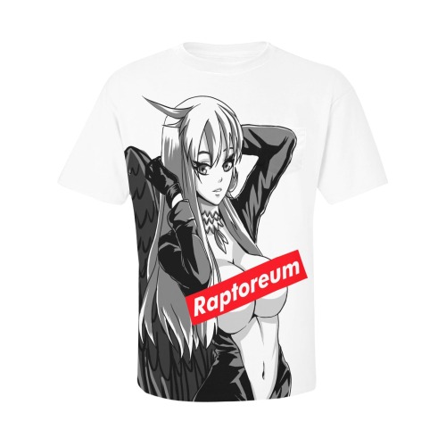 Men's Explicit Nips Raptor Chan Wrapped Tee Men's All Over Print T-Shirt with Chest Pocket (Model T56)