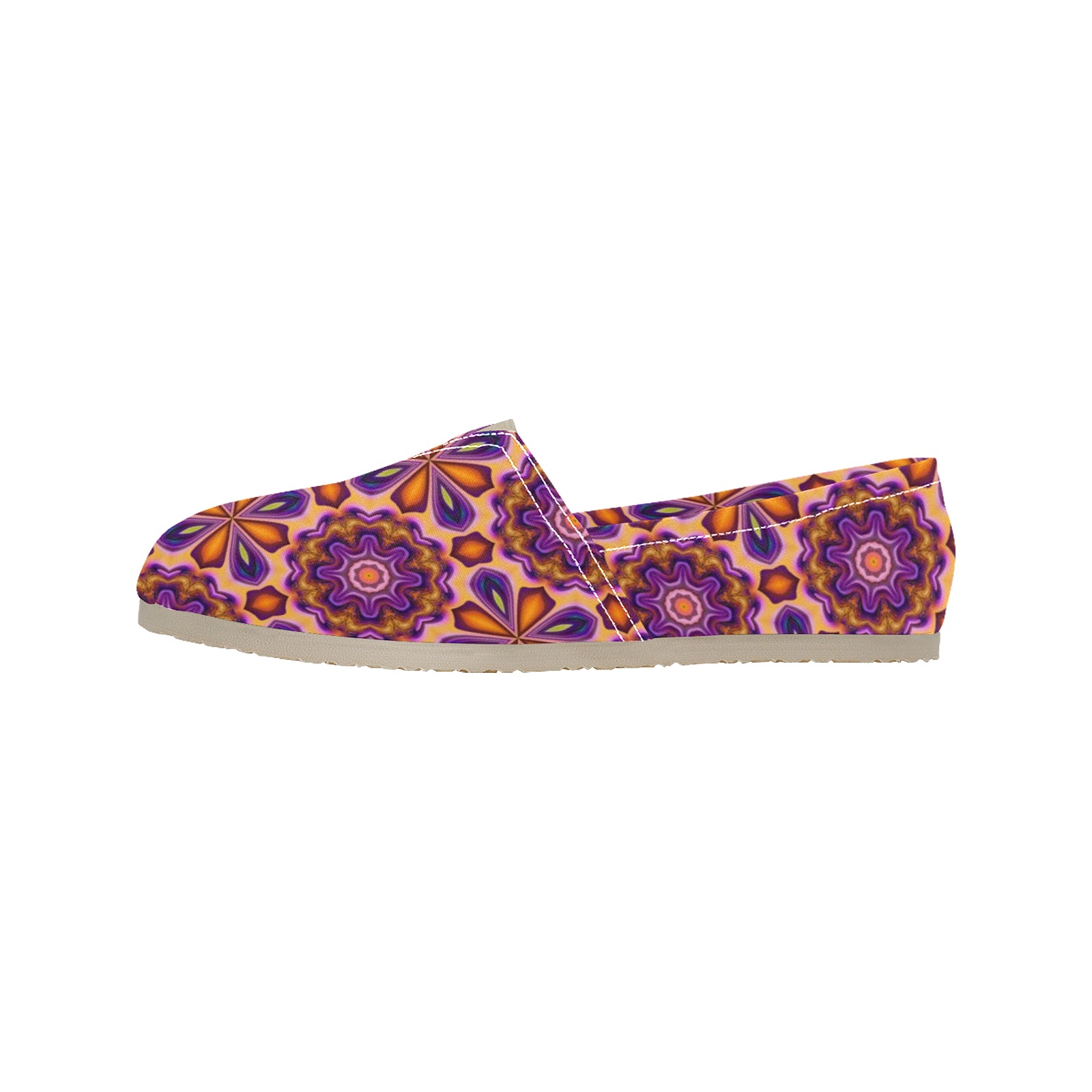 Beautiful Fall Flowers Abstract Women's Classic Canvas Slip-On (Model 1206)