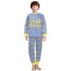 eid mubarak 2 Big Boys' Crew Neck Long Pajama Set