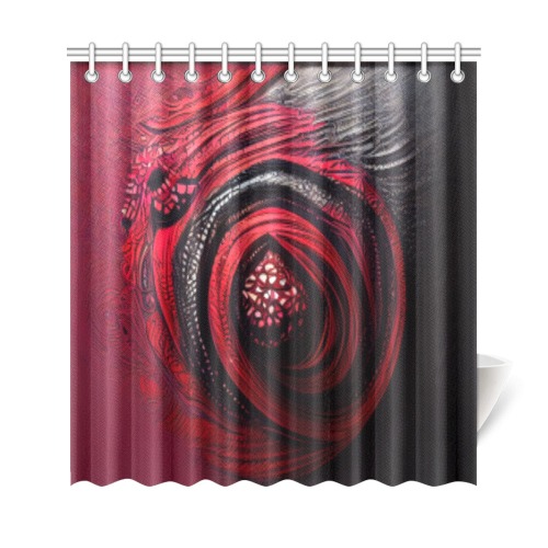 red shield Shower Curtain 69"x72"
