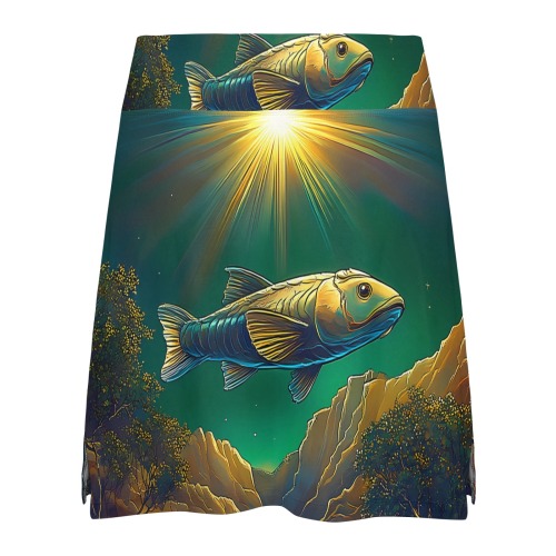 Celestial Swim Women's Athletic Skirt (Model D64)