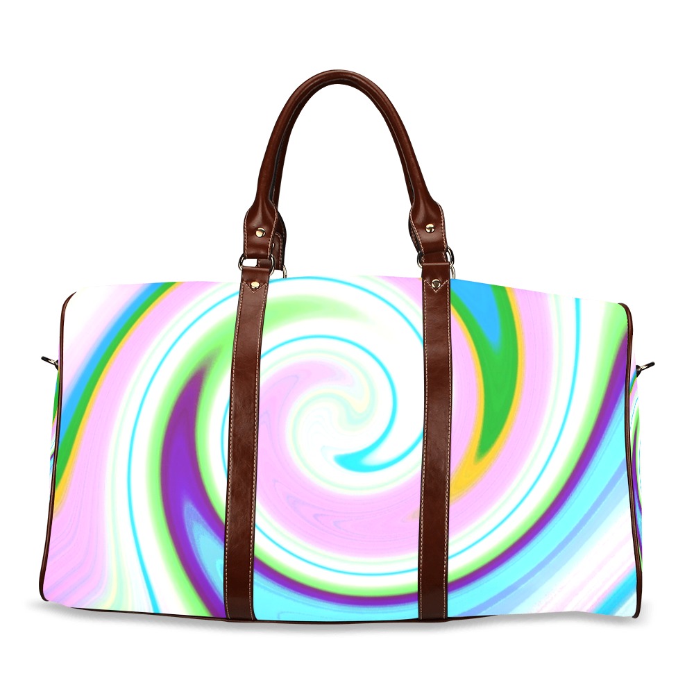 Swirl Pastel Waterproof Travel Bag/Large (Model 1639)