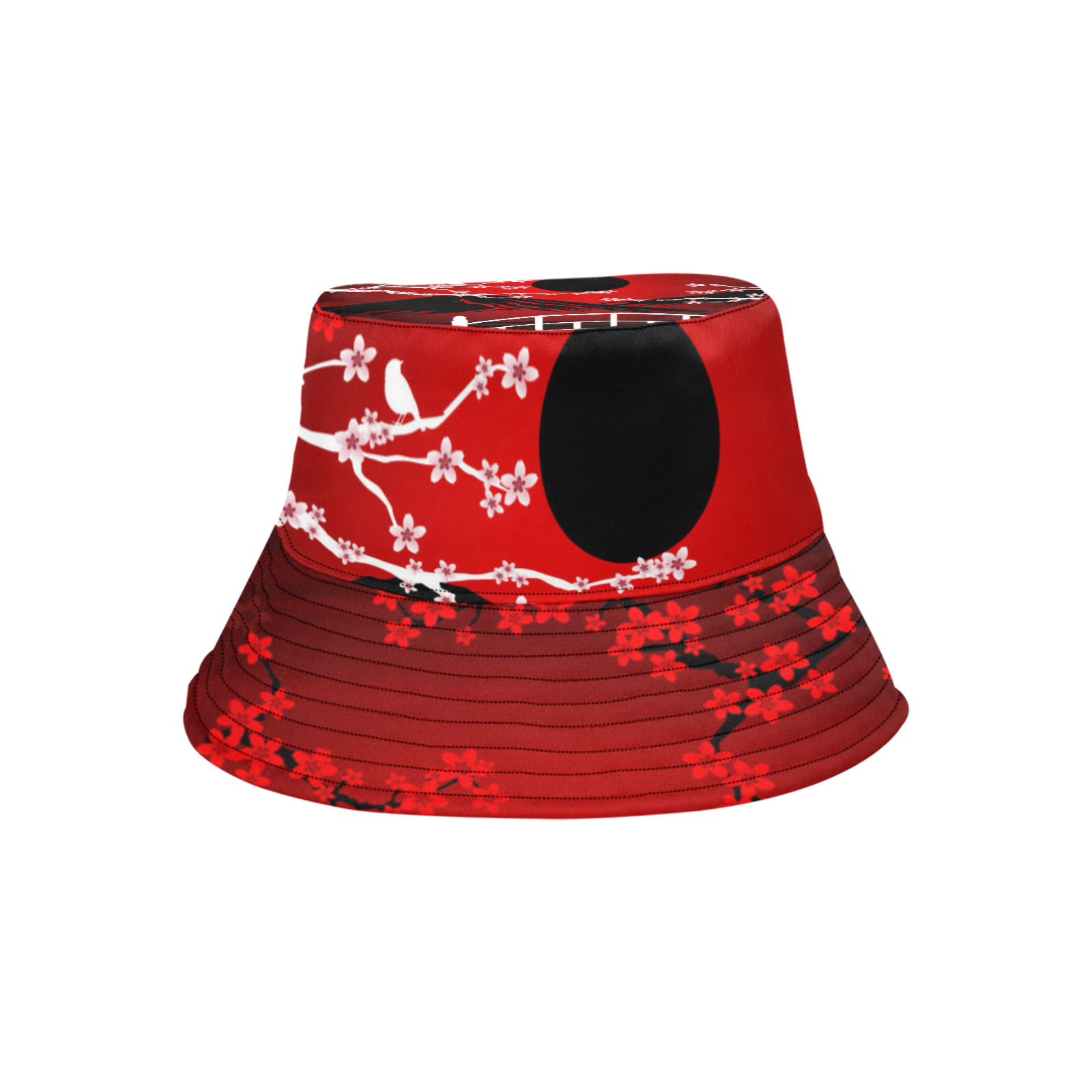 Red Blossom Unisex Summer Bucket Hat