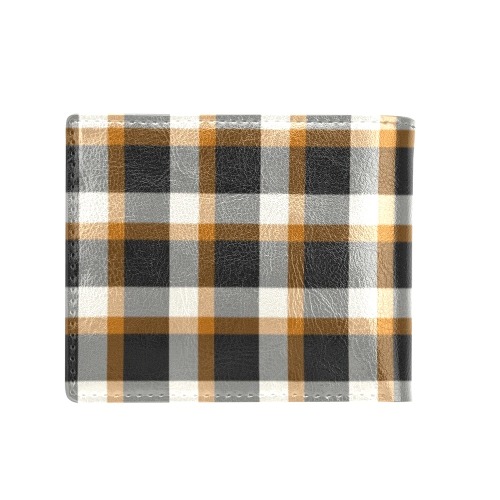 Classic Plaid (Tan) Bifold Wallet with Coin Pocket (Model 1706)