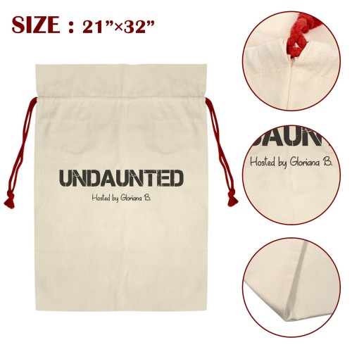 Undaunted Christmas Sack Santa Claus Drawstring Bag 21"x32" (One-Sided Printing)