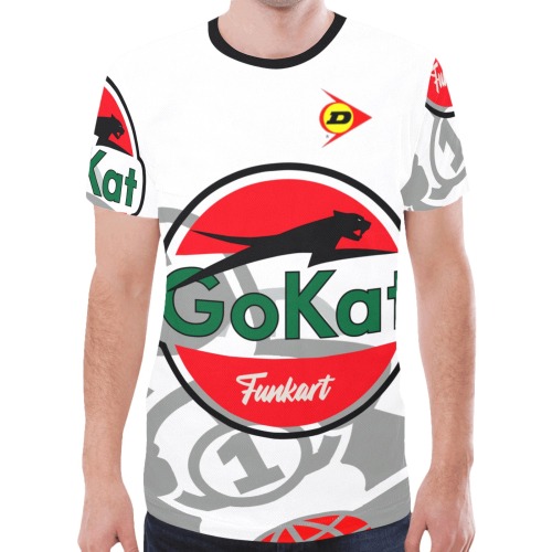 Go Kat Funkart  All Over Print New All Over Print T-shirt for Men (Model T45)