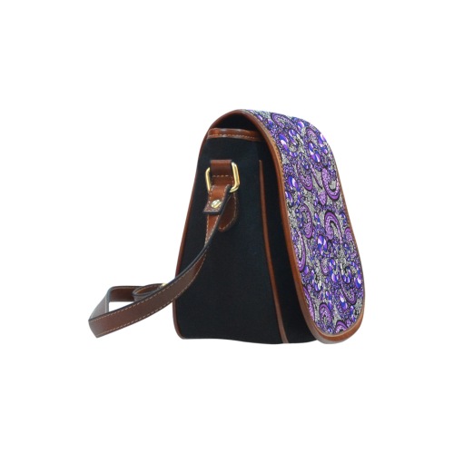 Purple Pulse Saddle Bag/Small (Model 1649)(Flap Customization)