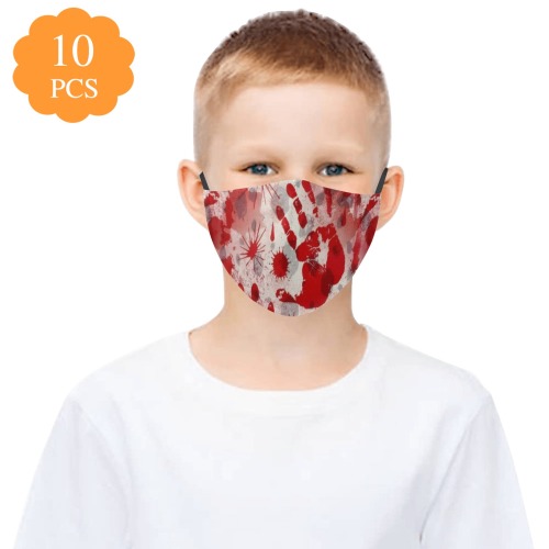 Bloody Halloween Look by Artdream 3D Mouth Mask with Drawstring (Pack of 10 & 20 Filters Included) (Model M04)