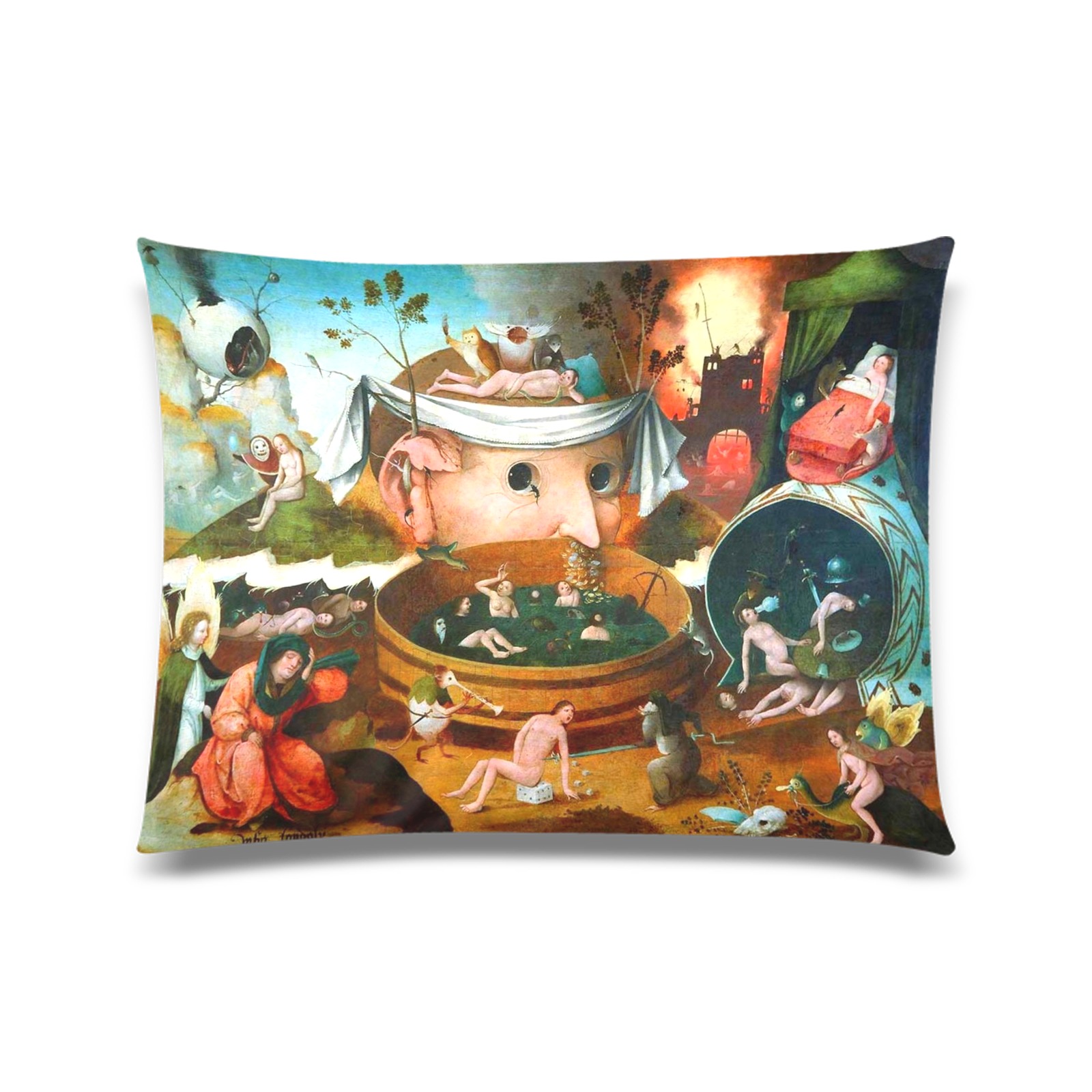 Hieronymus Bosch-The Vision of Tondal Custom Picture Pillow Case 20"x26" (one side)