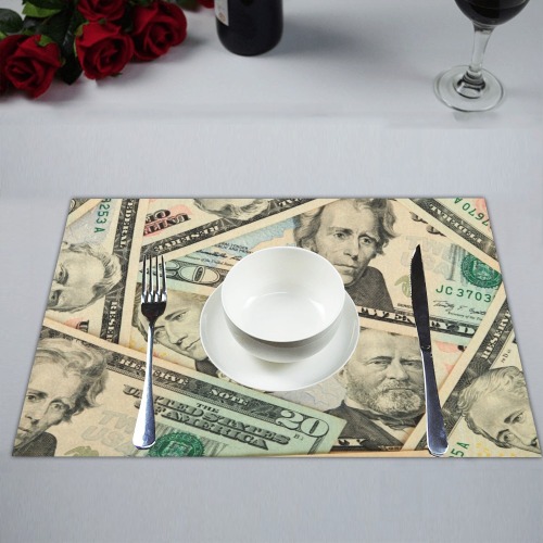 US PAPER CURRENCY Placemat 14’’ x 19’’ (Set of 2)