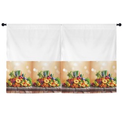 Curtains Fruit and vegetables 4 Window Curtain 52"x63" (2-Piece)